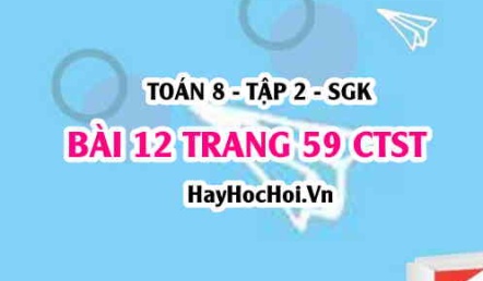 Bài 12 trang 59 Toán 8 Tập 2 Chân trời sáng tạo